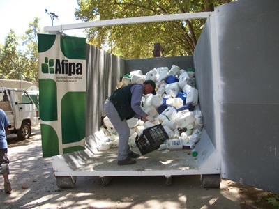 En 25% aumentó recolección de envases vacíos de plaguicidas durante 2014.