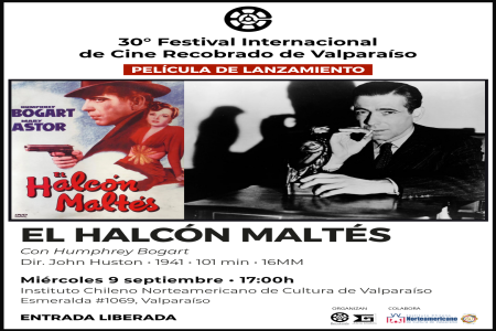 Con la proyección en formato fílmico de “El halcón maltés” comienza la celebración del 30° Festival Internacional de Cine Recobrado de Valparaíso.